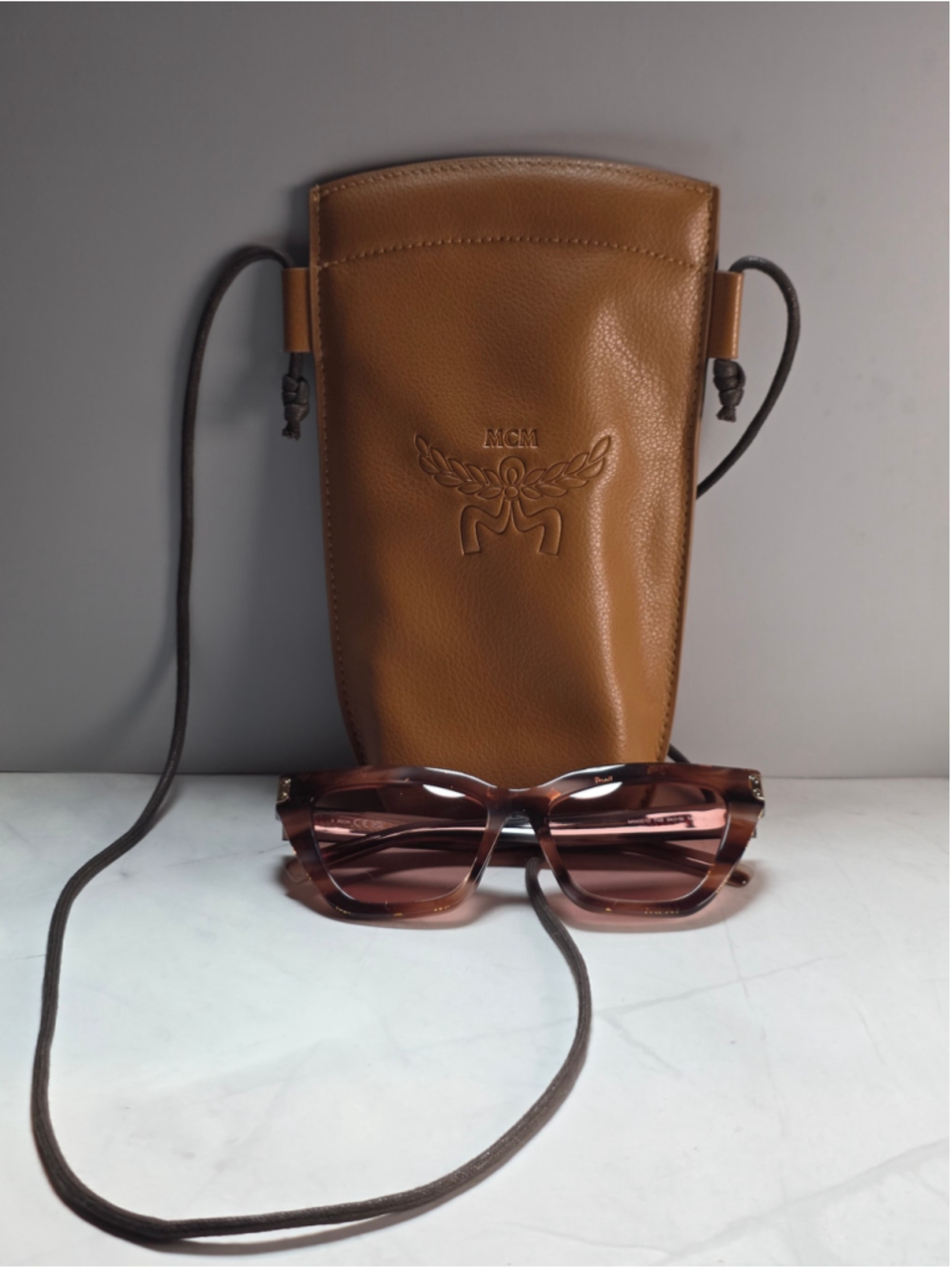 MCM MW0010 74S Pink Havana Cat-Eye Sunglasses ๐๐ - Picture 3 of 5